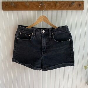 Madewell Size 27 Black High-Rise Denim Shorts
